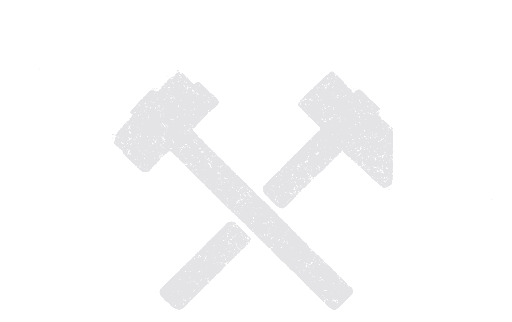 Crossed sledgehammers crest — Built by Strength, Earned Not Given